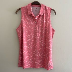 NWT Nike Dri-FIT Victory Sleeveless Printed Golf Polo